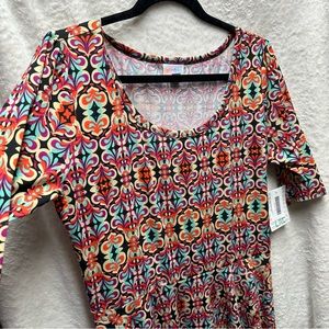 LuLaRoe Nicole dress fun print 2xl new with tags
